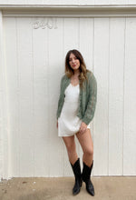 Load image into Gallery viewer, Vintage ivory silk mini dress