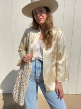 Load image into Gallery viewer, Vintage 1940s embroidered brocade jacket-Ivory