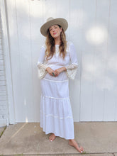 Load image into Gallery viewer, Vintage white gauze maxi dress