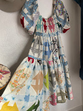 Load image into Gallery viewer, Signature collection-puff sleeve quilt dress