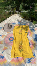 Load image into Gallery viewer, Vintage yellow embroidered dress