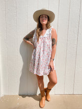 Load image into Gallery viewer, Vintage pink floral mini dress