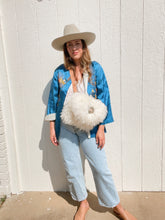 Load image into Gallery viewer, Vintage 1940s embroidered brocade jacket-Blue