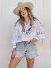 Load image into Gallery viewer, Vintage floral peasant long sleeve top