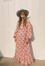 Load image into Gallery viewer, Vintage 70s floral puff sleeve dress