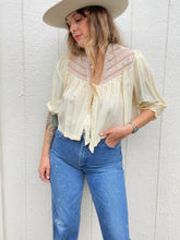 Load image into Gallery viewer, Vintage yellow bed jacket