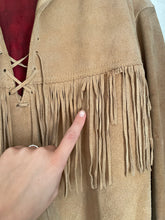 Load image into Gallery viewer, Vintage suede fringe shirt