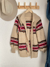 Load image into Gallery viewer, Vintage hand knit fringe cardigan