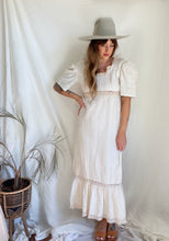 Load image into Gallery viewer, Vintage beige cotton maxi dress