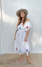 Load image into Gallery viewer, Vintage embroidered off the shoulder dress