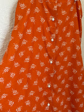 Load image into Gallery viewer, Vintage orange floral dress