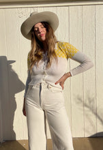 Load image into Gallery viewer, Vintage yellow checker print top