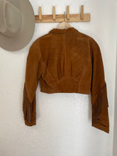 Load image into Gallery viewer, Vintage cropped fringe jacket