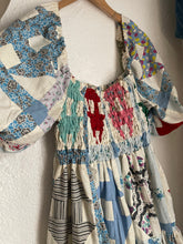 Load image into Gallery viewer, Signature collection-puff sleeve quilt dress