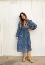 Load image into Gallery viewer, Vintage silk block print dress