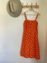 Load image into Gallery viewer, Vintage orange floral dress