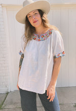 Load image into Gallery viewer, Vintage cotton floral trim blouse