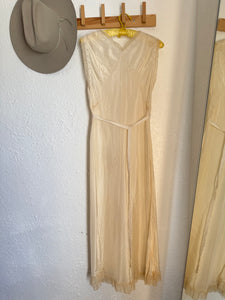 Antique silk slip dress
