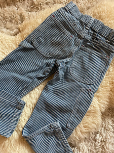 Vintage toddler railroad stripe utility pants