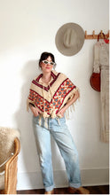 Load image into Gallery viewer, Vintage 1970s hand knit shawl
