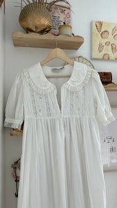 Vintage cotton + lace dress