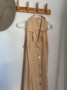 Vintage linen cream dress