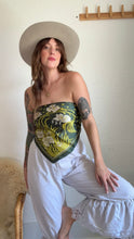 Load image into Gallery viewer, Vintage silk green scarf
