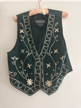 Load image into Gallery viewer, Vintage leather embroidered vest
