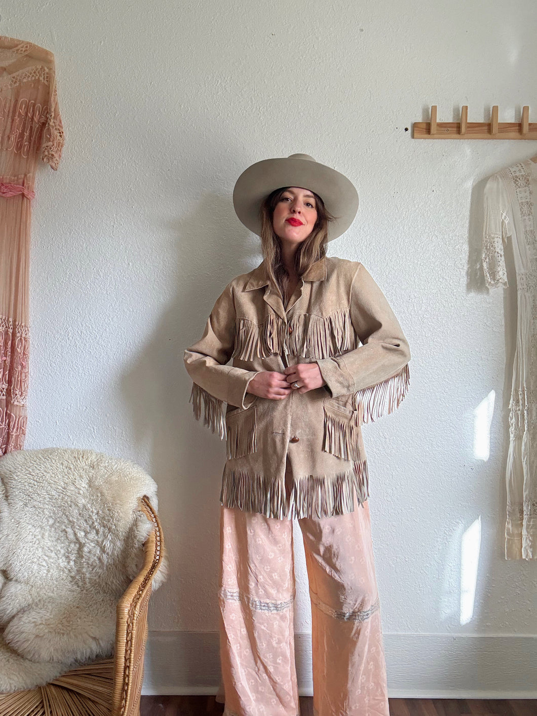 Vintage 1970s fringe jacket