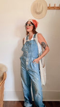 Load image into Gallery viewer, Vintage union made denim overalls

