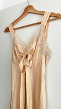 Load image into Gallery viewer, Vintage 1930s champagne silk tie gown
