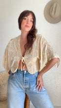 Load image into Gallery viewer, Antique velvet lace blouse
