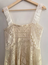 Load image into Gallery viewer, Signature Collection-One of a kind hand-crocheted filet lace dress
