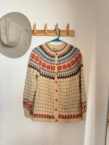 Vintage wool floral cardigan