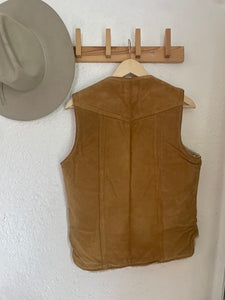 Vintage suede Sherpa vest