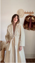 Load image into Gallery viewer, Vintage cream mohair coat
