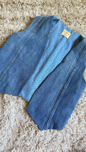Vintage denim quilt vest