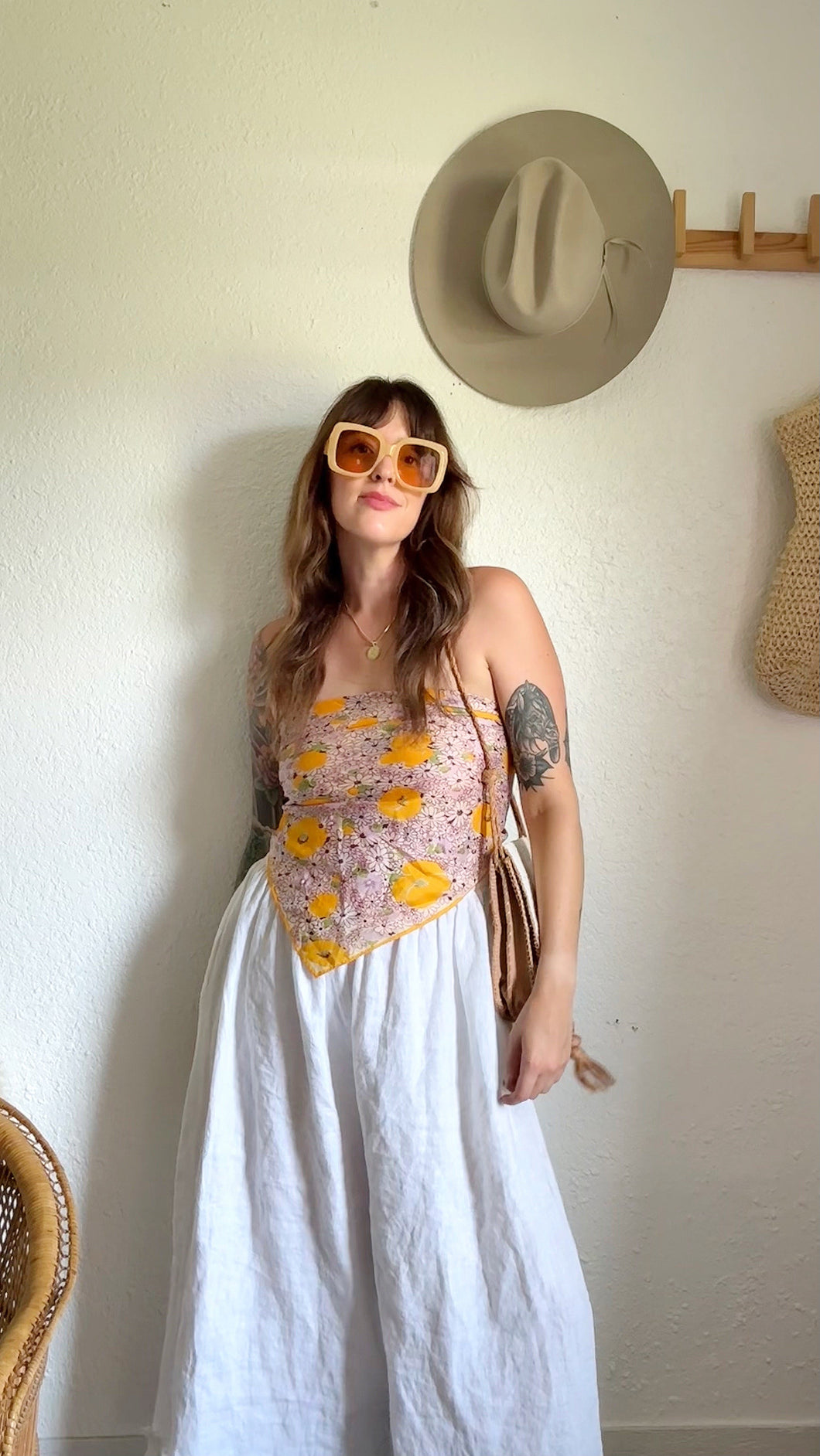 Vintage floral scarf