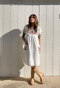 Vintage cotton embroidered dress