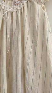 Signature Collection- linen stripe babydoll dress