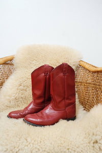 Vintage Cherry red boots- size 8