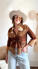 Load image into Gallery viewer, Vintage rare 1940s 50s cowhide fringe jacket
