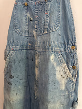 Load image into Gallery viewer, Vintage union made denim overalls
