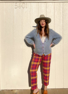 Vintage baby blue mohair cardigan