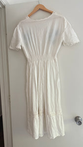 Vintage cotton gauze embroidered dress