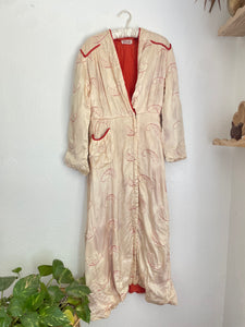 Vintage satin quilted dress