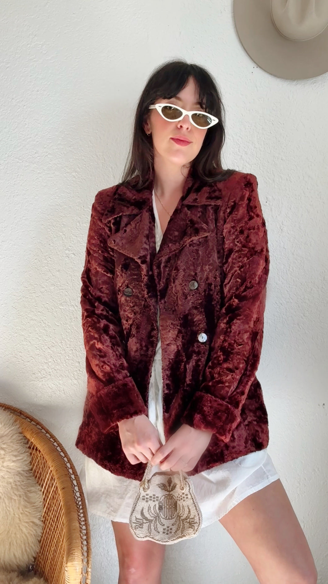 Vintage chocolate teddy coat
