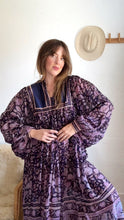 Load image into Gallery viewer, Vintage rare 1960s/70s silk hand blocked Phool dress
