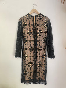 Vintage lace bell sleeve dress