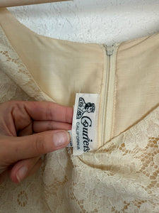 Vintage 70s lace ruffle dress